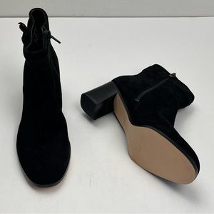 Kate‎ Spade Madelaine Womens Size 6B 6 Black Leather Suede Heeled Bootie Strap